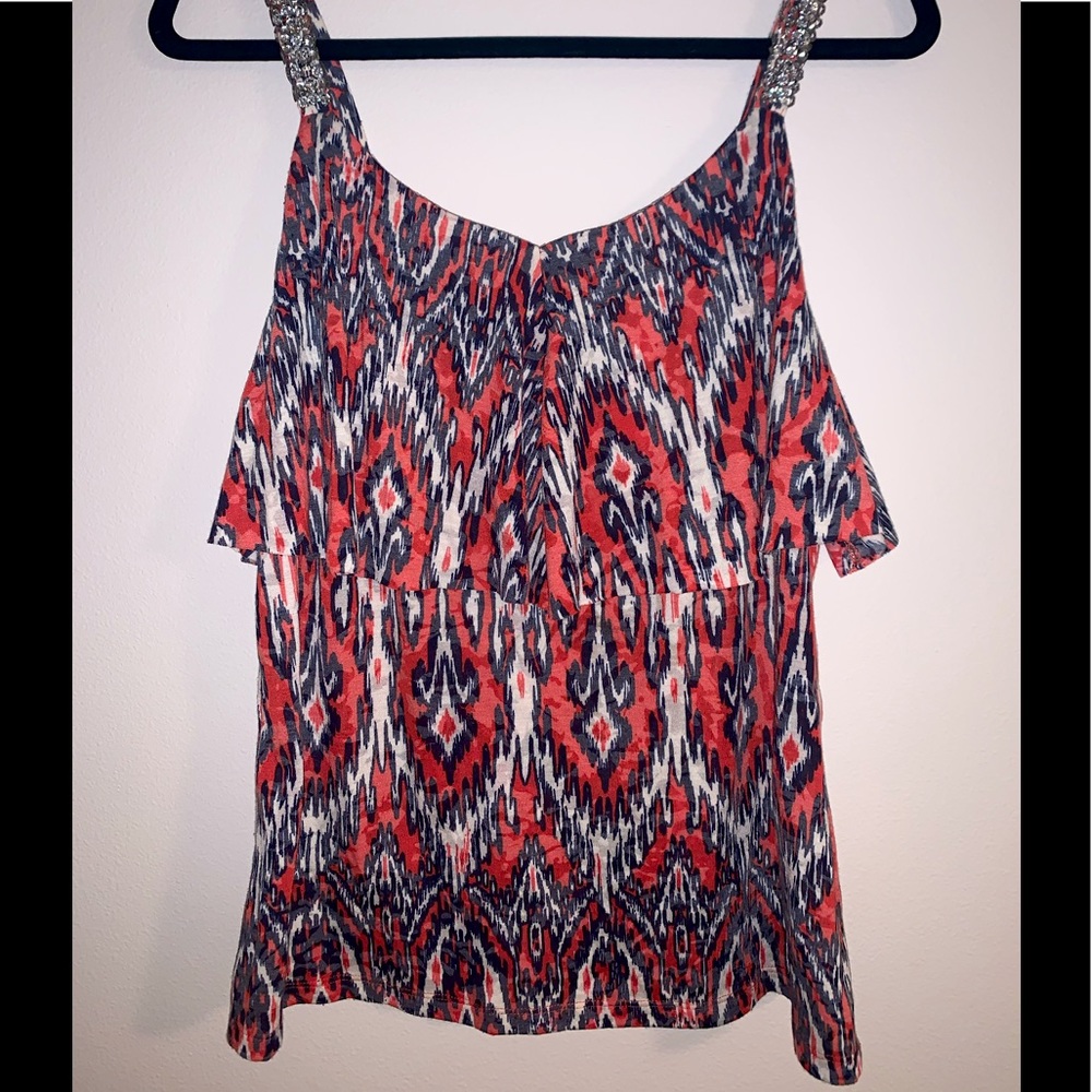 Red & Blue Jeweled Tanktop